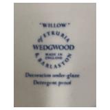 Vintage Johnson Brothers Willow Pattern Blue & White Dinnerware Set - Plates, Bowls & Cups