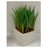 Mirrored Love Sign with Wood Tray & Faux Greenery