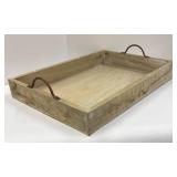 Mirrored Love Sign with Wood Tray & Faux Greenery