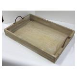 Mirrored Love Sign with Wood Tray & Faux Greenery