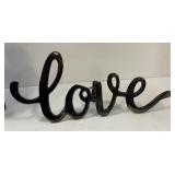 Eat Motif Metal Tray, Love Decor and Bottles