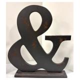 Ampersands Pair with Distressed Finish