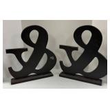 Ampersands Pair with Distressed Finish