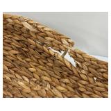 Two Woven Baskets - Long Oval Open-Weave & Square Lidded Pattern