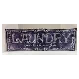 Design Direct Creative Group Laundry Sign 12 x 36 in - LAUNDRY Good Clean Fun Wall Decor