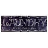Design Direct Creative Group Laundry Sign 12 x 36 in - LAUNDRY Good Clean Fun Wall Decor