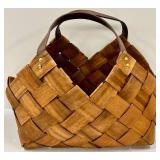 Two 18x11 Woven Baskets & Antique Sign