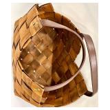 Two 18x11 Woven Baskets & Antique Sign