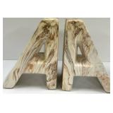 Through The Woods 5-Volume Leather-Bound Book Set with Marble A-Bookends & Wooden Tray