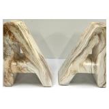 Through The Woods 5-Volume Leather-Bound Book Set with Marble A-Bookends & Wooden Tray