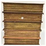 Through The Woods 5-Volume Leather-Bound Book Set with Marble A-Bookends & Wooden Tray