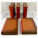 Through The Woods 5-Volume Leather-Bound Book Set with Marble A-Bookends & Wooden Tray