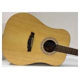 Acoustic Guitar - 6-String Natural Finish, Rosette & Dark Fretboard