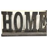 Vintage World Map Book, But First Coffee Tray, HOME Sign & Brass Jacks Sculptures