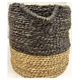 Two-Tone Woven Market Baskets & Handles - Set of 2