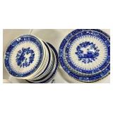 Royal Worcester Blue & White Dinnerware Set - Teapot, Cups & Plates - Made in England