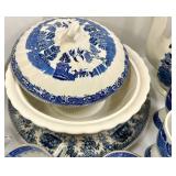 Royal Worcester Blue & White Dinnerware Set - Teapot, Cups & Plates - Made in England