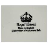 Royal Worcester Blue & White Dinnerware Set - Teapot, Cups & Plates - Made in England