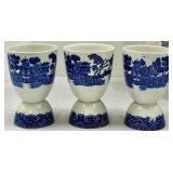 Royal Worcester Blue & White Dinnerware Set - Teapot, Cups & Plates - Made in England