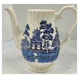 Royal Worcester Blue & White Dinnerware Set - Teapot, Cups & Plates - Made in England