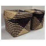 Two Decorative Handwoven Baskets