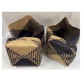 Two Decorative Handwoven Baskets