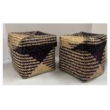 Two Decorative Handwoven Baskets
