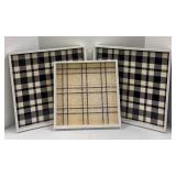 Three Plaid Trays & Dream Sign