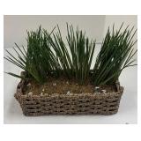 Woven Basket Set w/ Faux Greenery