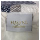 Hotel Collection Queen Comforter - Striped Blue & White Pattern