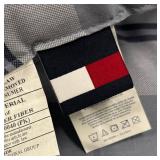 Tommy Hilfiger Queen Size Comforter - Gray Plaid with White Accents