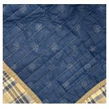 Nautica Queen Comforter - Plaid Blue & Beige