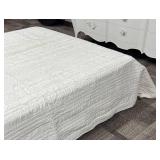 Threshold Queen Bedspread - White Quilted Coverlet