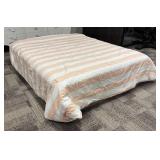 Pillowfort Peach & White Striped Comforter - Queen Size