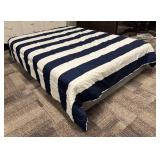 Room Essentials Full Size Navy & White Stripe Comforter