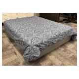 Duvet Cover & Insert - Queen Size - Blue Damask Pattern