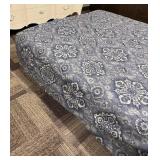 Duvet Cover & Insert - Queen Size - Blue Damask Pattern