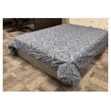 Duvet Cover & Insert - Queen Size - Blue Damask Pattern