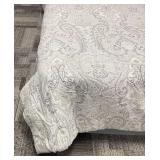 Nicole Miller Home Queen Comforter - Paisley Pattern, Neutral Tones