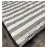 Pillowfort Twin Striped Comforter - Taupe & White