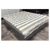 Pillowfort Twin Striped Comforter - Taupe & White