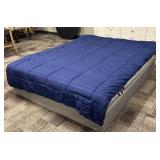 Spyder Twin Comforter - Navy Blue Quilted Box Stitch