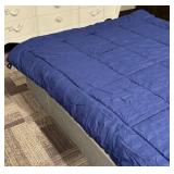 Spyder Twin Comforter - Navy Blue Quilted Box Stitch