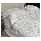 Artisan de Luxe Home King Comforter & Pillow Shams - Paisley Pattern Gray/Blue