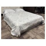 Artisan de Luxe Home King Comforter & Pillow Shams - Paisley Pattern Gray/Blue