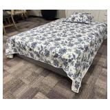 Bee & Willow King Comforter - Floral Blue & White Print
