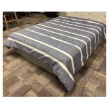 Tommy Hilfiger Queen Striped Duvet Cover - Denim Blue with White Stripes