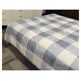 Tommy Hilfiger Queen Comforter - Light Blue & White Checkered Pattern