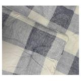 Tommy Hilfiger Queen Comforter - Light Blue & White Checkered Pattern