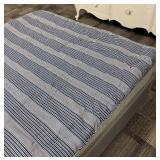 Tommy Hilfiger Twin Size Comforter - Navy White Stripes